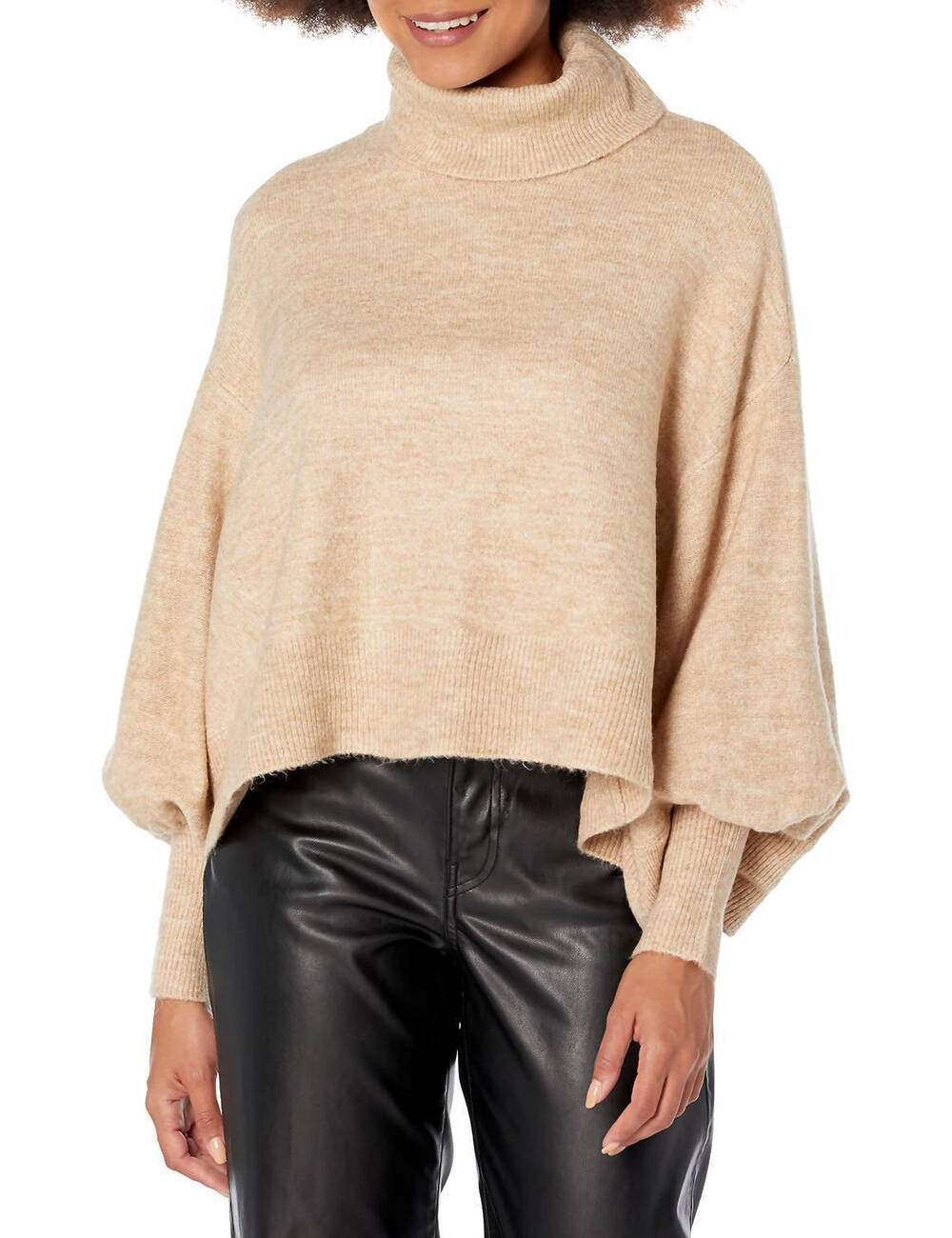 NEW CALVIN KLEIN everyday turtle neck sweater in travertine heather